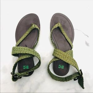 BC Footwear Strappy Green Sandals